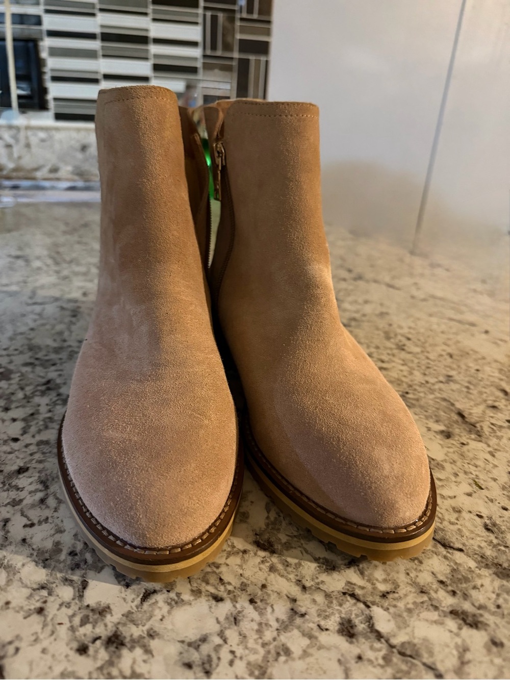 Jack Roger Tan Suede Ankle Boots